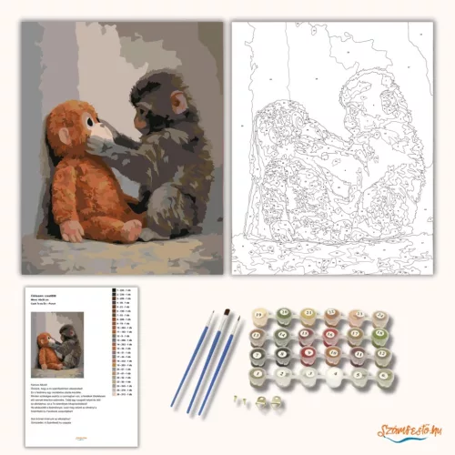 Csak Te és Én – Punch - számfestő készlet - Számfestő.hu - 40×50cm - Keret nélkül