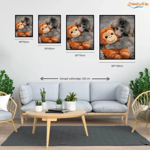 Örökre együtt – Punch - számfestő készlet - Számfestő.hu - 40×50cm - Keretre feszítve