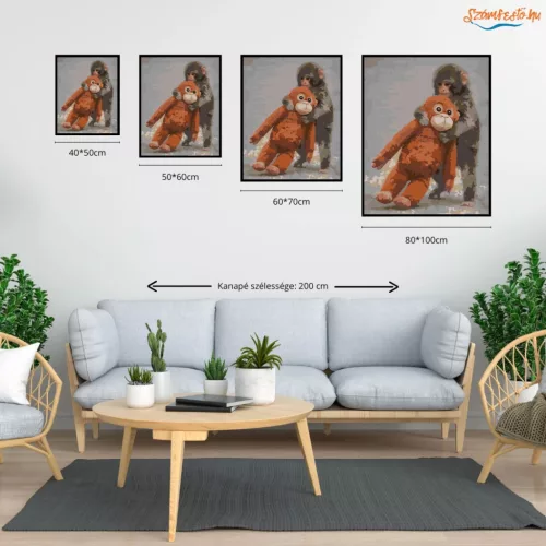 Soha nem engedlek – Punch - számfestő készlet - Számfestő.hu - 50×60cm - Keretre feszítve