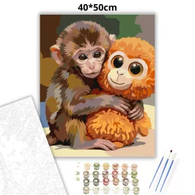 Világ kis kedvence – Punch - számfestő készlet - Számfestő.hu - 40×50cm - Keret nélkül