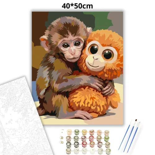 Világ kis kedvence – Punch - számfestő készlet - Számfestő.hu - 50×60cm - Keretre feszítve