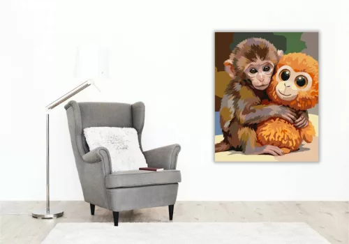 Világ kis kedvence – Punch - számfestő készlet - Számfestő.hu - 50×60cm - Keretre feszítve