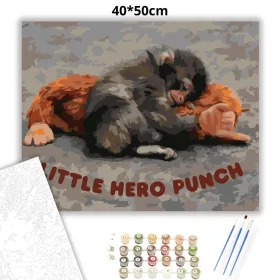 Biztonságban - Punch álma - számfestő készlet - Számfestő.hu - 40×50cm - Keret nélkül