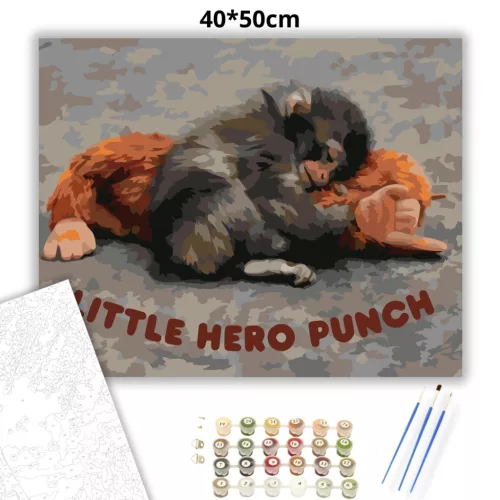 Biztonságban – Punch álma - számfestő készlet - Számfestő.hu - 50×60cm - Keret nélkül