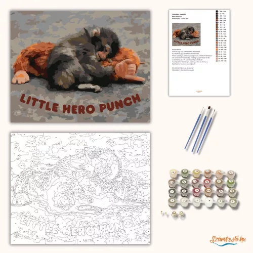 Biztonságban – Punch álma - számfestő készlet - Számfestő.hu - 40×50cm - Keret nélkül