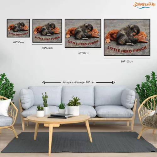 Biztonságban – Punch álma - számfestő készlet - Számfestő.hu - 60×70cm - Keret nélkül