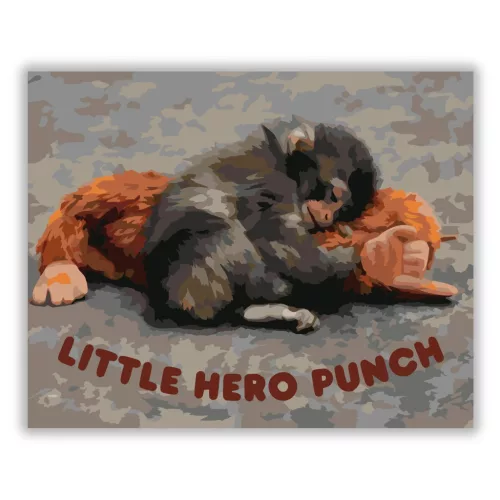 Biztonságban – Punch álma - számfestő készlet - Számfestő.hu - 60×70cm - Keretre feszítve