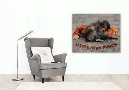 Biztonságban – Punch álma - számfestő készlet - Számfestő.hu - 40×50cm - Keret nélkül