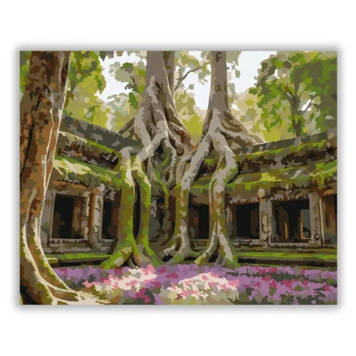 Ősi templomromok - számfestő készlet - Számfestő.hu - 60×70cm - Keretre feszítve