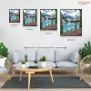 Kristálytiszta hegyi tó - számfestő készlet - Számfestő.hu - 80×100cm - Keret nélkül