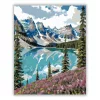 Kristálytiszta hegyi tó - számfestő készlet - Számfestő.hu - 80×100cm - Keret nélkül