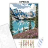 Kristálytiszta hegyi tó - számfestő készlet - Számfestő.hu - 40×50cm - Keretre feszítve