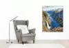 Havas csúcsok fjordja - számfestő készlet - Számfestő.hu - 40×50cm - Keretre feszítve