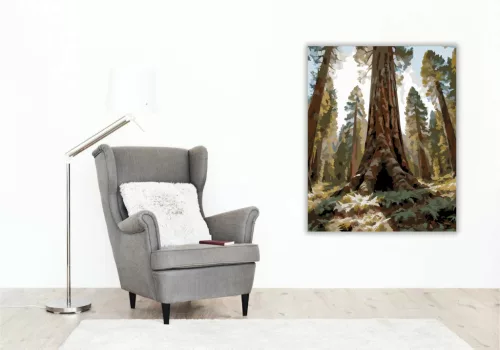 Hatalmas mamutfenyő - számfestő készlet - Számfestő.hu - 60×70cm - Keret nélkül