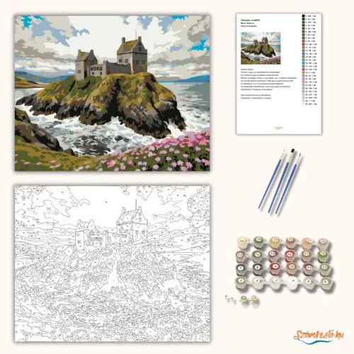 Viharvert tengerfok - számfestő készlet - Számfestő.hu - 40×50cm - Keretre feszítve