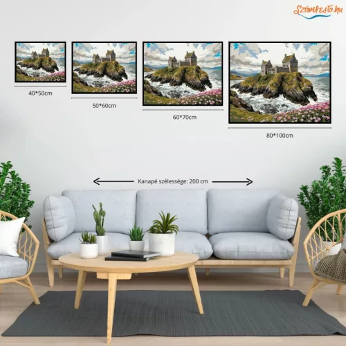 Viharvert tengerfok - számfestő készlet - Számfestő.hu - 40×50cm - Keretre feszítve