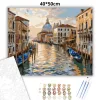 Csendes velencei csatorna - számfestő készlet - Számfestő.hu - 40×50cm - Keret nélkül