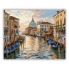 Csendes velencei csatorna - számfestő készlet - Számfestő.hu - 40×50cm - Keretre feszítve