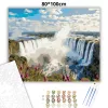 Iguazú vízesés - számfestő készlet - Számfestő.hu - 80×100cm - Keret nélkül