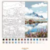 Piros házak a fjordnál - számfestő készlet - Számfestő.hu - 80×100cm - Keret nélkül