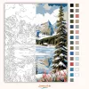 Fagyos Lake Louise tükre - számfestő készlet - Számfestő.hu - 60×70cm - Keret nélkül