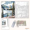 Fagyos Lake Louise tükre - számfestő készlet - Számfestő.hu - 40×50cm - Keretre feszítve