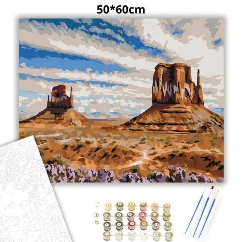 Vadnyugati sziklatornyok - számfestő készlet - Számfestő.hu - 50×60cm - Keret nélkül