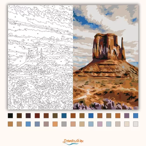 Vadnyugati sziklatornyok - számfestő készlet - Számfestő.hu - 40×50cm - Keretre feszítve