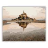 Mont Saint-Michel tükörképe - számfestő készlet - Számfestő.hu - 50×60cm - Keret nélkül