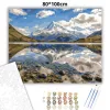 Aoraki / Mount Cook nemzeti park - számfestő készlet - Számfestő.hu - 80×100cm - Keretre feszítve