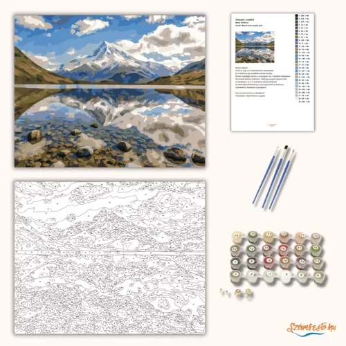 Aoraki / Mount Cook nemzeti park - számfestő készlet - Számfestő.hu - 40×50cm - Keret nélkül