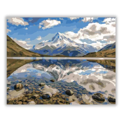 Aoraki / Mount Cook nemzeti park - számfestő készlet - Számfestő.hu - 40×50cm - Keret nélkül