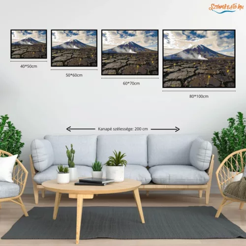Etna látképe - számfestő készlet - Számfestő.hu - 80×100cm - Keret nélkül