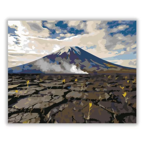 Etna látképe - számfestő készlet - Számfestő.hu - 40×50cm - Keret nélkül