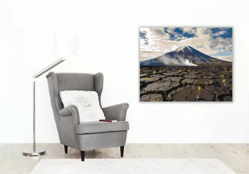 Etna látképe - számfestő készlet - Számfestő.hu - 40×50cm - Keret nélkül