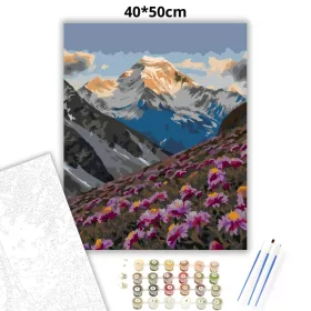Ragyogó Everest-csúcs - számfestő készlet - Számfestő.hu - 40×50cm - Keret nélkül