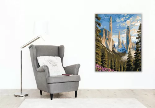 Fenséges sziklatornyok - számfestő készlet - Számfestő.hu - 50×60cm - Keret nélkül