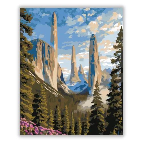 Fenséges sziklatornyok - számfestő készlet - Számfestő.hu - 40×50cm - Keret nélkül