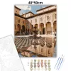 Alhambra palota - számfestő készlet - Számfestő.hu - 40×50cm - Keret nélkül