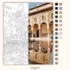Alhambra palota - számfestő készlet - Számfestő.hu - 40×50cm - Keret nélkül