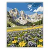 Dolomiti csúcsok - számfestő készlet - Számfestő.hu - 40×50cm - Keretre feszítve