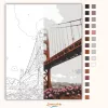 Golden Gate híd - számfestő készlet - Számfestő.hu - 40×50cm - Keret nélkül