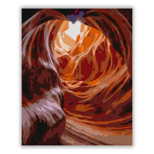 Aranyló Antilop-kanyon - számfestő készlet - Számfestő.hu - 40×50cm - Keret nélkül