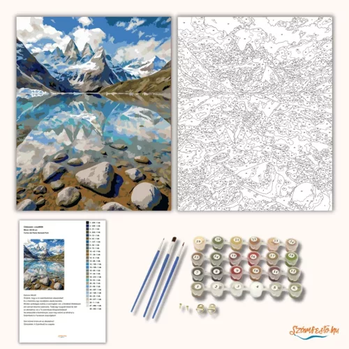 Torres del Paine Nemzeti Park - számfestő készlet - Számfestő.hu - 80×100cm - Keret nélkül