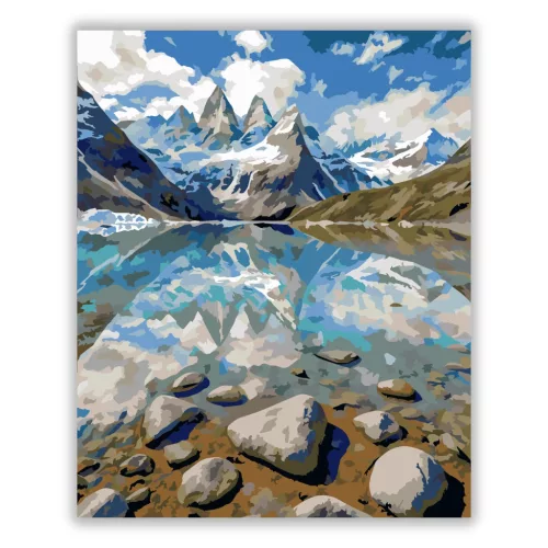 Torres del Paine Nemzeti Park - számfestő készlet - Számfestő.hu - 80×100cm - Keret nélkül