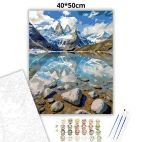 Torres del Paine Nemzeti Park - számfestő készlet - Számfestő.hu - 40×50cm - Keret nélkül