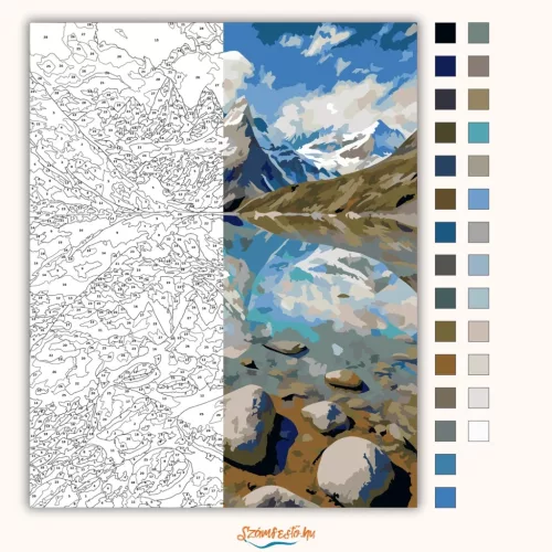 Torres del Paine Nemzeti Park - számfestő készlet - Számfestő.hu - 40×50cm - Keret nélkül