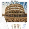Római Colosseum - számfestő készlet - Számfestő.hu - 80×100cm - Keretre feszítve