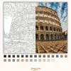 Római Colosseum - számfestő készlet - Számfestő.hu - 40×50cm - Keret nélkül