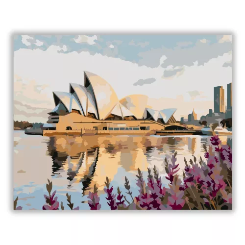 Sydney-i Operaház - számfestő készlet - Számfestő.hu - 40×50cm - Keret nélkül